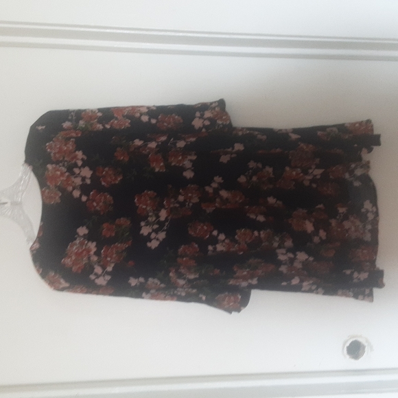 Kori America Navy Fall Floral Dress Sz M - Picture 5 of 7